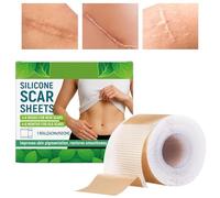 Cinta de silicona para cicatrices, tiras de gel reutilizables para recuperación de la piel, hojas y transpirables con adherencia, ayuda a desvanecer las marcas de quemaduras, producto