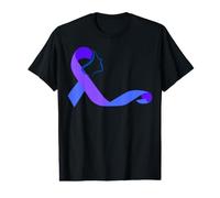 Cinta de sobreviviente del Suicidio para Mujer, prevención, Color Morado y Azul Camiseta gráfica económica