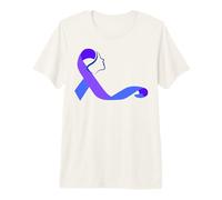 Cinta de sobreviviente del Suicidio para Mujer, prevención, Color Morado y Azul Camiseta Premium