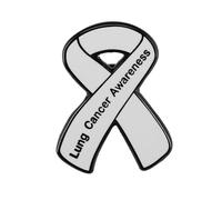 Cinta de solapa esmalte cáncer de pulmón prevención de conciencia broche pin ropa mochila insignia mujeres hombres joyería accesorios bolígrafos para hombres