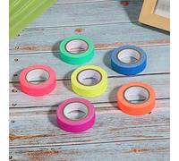 Cinta de Tela de Algodón Fluorescente Decoración de Advertencia Mate Luminosa Nocturna para Codificación de Colores, Etiquetas y Preparación de Escenario 6 Piezas de Etiqueta Adhesiva de