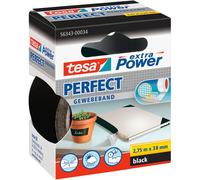 Cinta De Tela Extra Fuerte Tesa® 56343 - Negra - 38mm x 2.75m