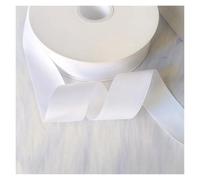 Cinta de terciopelo, Cinta de terciopelo 5 yardas, multicolor, varios tamaños for lazos bricolaje, embalaje boda(White,3.8CM)