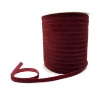 Cinta de terciopelo, Cinta de terciopelo multicolor de una sola cara 6-38 mm 3-5 yardas decoración de boda(Reddish brown,20mm x 5yards)