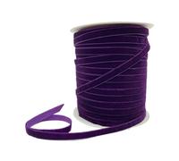 Cinta de terciopelo, Cinta de terciopelo multicolor de una sola cara 6-38 mm 3-5 yardas decoración de boda(Purple,38mm x 3yards)