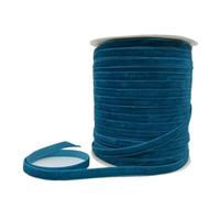 Cinta de terciopelo, Cinta de terciopelo multicolor de una sola cara 6-38 mm 3-5 yardas decoración de boda(Turquoise,25mm x 5yards)
