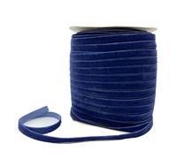 Cinta de terciopelo, Cinta de terciopelo multicolor de una sola cara 6-38 mm 3-5 yardas decoración de boda(Sapphire blue,20mm x 5yards)
