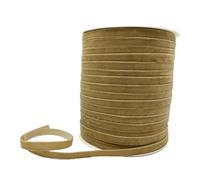 Cinta de terciopelo, Cinta de terciopelo multicolor de una sola cara 6-38 mm 3-5 yardas decoración de boda(Yellowish brown,15mm x 5yards)