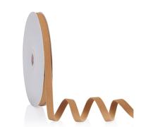 Cinta de terciopelo color caqui claro de doble cara, 3/8 de pulgada continua, 20 yardas, para usarla en adornos para rboles de Navidad, envoltur