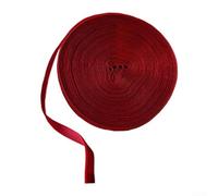 Cinta de terciopelo de 10 m × 1 cm, para envolver y hacer lazos, colores ricos, forma fácil, no se deshilacha, cinta de Navidad para fiestas y manualidades (vino tinto)