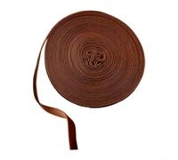 Cinta de terciopelo de 10 m × 1 cm, para envolver y hacer lazos, colores ricos, forma fácil, no se deshilacha, cinta de Navidad para fiestas y manualidades (café profundo)