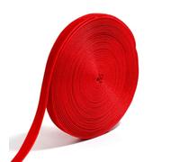 Cinta de terciopelo de una sola cara, Set de cintas de terciopelo multicolor, rollo de 1-1,5 cm de ancho, 10 yardas, una sola cara, flocado, manualidades.(Red,Width 1cm)