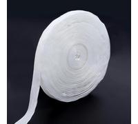 Cinta de terciopelo de una sola cara, Set de cintas de terciopelo multicolor, rollo de 1-1,5 cm de ancho, 10 yardas, una sola cara, flocado, manualidades.(White,Width 1cm)