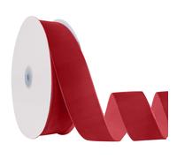 Cinta de terciopelo rojo de 1,5"" x 20 yardas para decorar coronas de rbol de Navidad, manualidades hechas a mano, adornos, envoltura de regalos