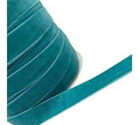 cinta de terciopelo vintage, Cinta de terciopelo poliéster una sola cara multicolor 6 mm-38 mm x 3-5 yardas(Darkcyan,25mm x 5yards)