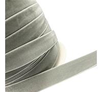 cinta de terciopelo vintage, Cinta de terciopelo poliéster una sola cara multicolor 6 mm-38 mm x 3-5 yardas(Lightgray,15mm x 5yards)