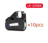 Cinta de Tinta PT 200BK MK RS100B LB 200 Compatible con Modelos de impresoras de identificación Mk2600 Mk2500 Mk2100 Mk2000 Mk1500 Mk1100 Mk1000 Máquina de Escribir(LB-200BK-10pcs)