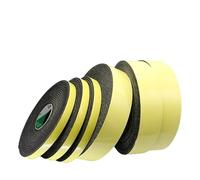 Cinta de tira sellado goma espuma negra autoadhesiva 5/10m, insonorizada, a prueba golpes, anticolisión, impermeable, for ventana, puerta, burlete para Apartamentos, Casas(10M x 10mm x 1mm)