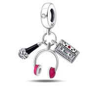 Cinta de tres piezas conjunto encanto, encanto para pulsera, compatible con Pandora pulsera collar