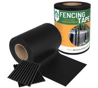 Cinta de valla, sombreado, cubierta de valla de panel UV I Tiras de Protección Visual de PVC I Valla de privacidad valla de jardín I 35m 450g/m2 + 20 clips de fijación (Negro, 19 cm)