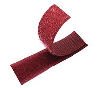 Cinta de velcro para coser, Cinta for coser de gancho y bucle 25 mm, sujetadores tela no adhesivos color rojo oscuro 5 o 10 yardas