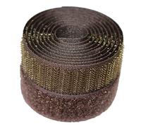 Cinta de velcro para coser de color marrón oscuro de 20 mm, marca Alfatex® suministrada por Velcro Companies, varias longitudes (longitud: 1 m)