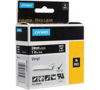Dymo 1805432 IND Rhino cinta vinilo blanco sobre negro 24mm