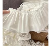 Cinta de volantes de algodón blanco de 5/8/12CM de ancho, ropa de encaje, tela para mascotas, muñecas, ropa, vestido, manualidades, decoración de costura