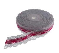 Cinta Decorativa 1Roll 20yards 1" Lace Ribbon Satin For Party Wedding Scrapbooking Packing 2.5cm For Crafts(Color 19)
