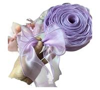 Cinta Decorativa 30m Solid Color Organza Ribbon Wavy Edge For Flower Bouquet Gifts Packaging Wedding Party Decorations DIY Sewing Supplies(Color-09)