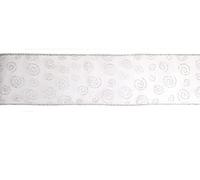 Cinta decorativa blanca espiral 6,5cm.x10m.