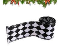 Cinta decorativa - Cinta de regalo navideña blanca y negra, tira de regalo de boda de temporada, elegante acento para manualidades en el hogar, material flexible de calidad, tira decorativa pa