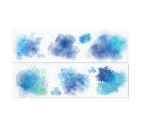 Cinta decorativa de 50 mm x 2 m, cinta de paisaje de acuarela, para álbumes de recortes, diario, planificador, álbum de fotos, planificador artístico, accesorios