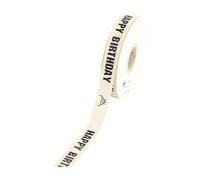 Cinta decorativa de feliz cumpleaños para envolver regalos, decoración de tartas, palabras creativas, manualidades decorativas