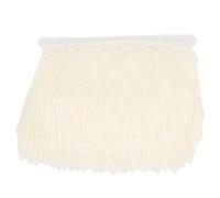 Cinta Decorativa de Flecos en Poliéster, 14 cm, 10 Yardas, Color Beige, para Vestidos Latinos, Ropa, Cortinas, Accesorios de Bricolaje