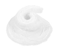 Cinta decorativa de pelo sintético, cinta decorativa para monedas de Navidad, rollo de tela, guirnalda de vacaciones, ribete de pelo sintético, manualidades, abrigos (blanco)