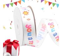 Cinta Decorativa De Ramos De Flores | Cinta Para Marcapáginas De 2,5 Cm X 18 M | Adecuado Para Cumpleañeras, Decoración En Guardería Y Escuela, Ramos Florales, Manualidades Y Labores