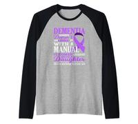Cinta del escuadrón de Apoyo a la concienciación sobre la Demencia Manaul Alzheimer Camiseta Manga Raglan