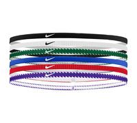 Cinta de pelo de fitness nike flex classic slim headbands 6pk bla Talla única