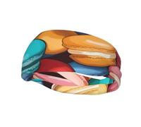 Cinta Deportiva con Estampado de Galleta de Macaron, Transpirable, Ideal para Correr, Yoga y Fitness. Unisex.