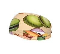 Cinta Deportiva con Estampado de Galleta de Macaron, Transpirable, Ideal para Correr, Yoga y Fitness. Unisex.