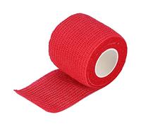 Cinta deportiva de 5 colores, cinta autoadhesiva, rollo de agarre automático Vendaje elástico Mango Tubo de agarre Cinta deportiva fuerte para esguinces de tobillo de muñeca (rojo)