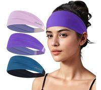 Cinta deportiva para mujer - Banda elástica antideslizante para el sudor, banda de pelo transpirable para fitness, yoga, correr, ciclismo, cómoda diadema para entrenamientos y actividades deportivas