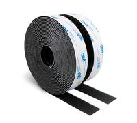 Cinta Doble Cara de Gancho y Bucle de 25MM x 6M Extra Fuerte Negra Duradera con Reverso Autoadhesivo Cierre de Tela de Nailon para Manualidades Proyectos de Bricolaje y Reparaciones