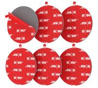 Cinta Doble Cara Extrafuerte, 6 Pcs de Almohadilla Adhesiva Cámara Coche, Cinta Adhesiva Doble Cara para Cámaras de Salpicadero GoPro, Cámaras de Acción para Coche, Recortable, 56mm