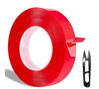 Cinta doble cara Extrafuerte 9 mm x 5 m | Para colgar cuadros sin clavos, adesivos paredes decoración y tiras adhesivas para cuadros. Fija en madera, plástico, metal y aluminio, Sin dañar superficies.