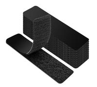 Cinta doble lateral - Gancho y lazo | Sticky Black Strong Pads, larga adherencia para vidrio, metal, madera - flexible de doble cara, resistente y doble cara