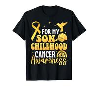 Cinta Dorada para concienciar sobre el cáncer Infantil para mi Hijo, Amor Valiente Camiseta