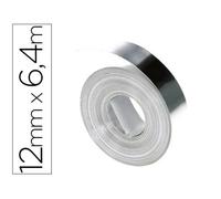 Cinta Dymo Acero Inoxidable 12Mm X 6,40Mt Sin Adhesivo Para Rotuladora