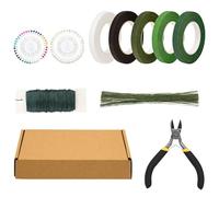 Cinta E Hilo Para Flores | Kit De 10 Con Cinta E Hilo Para Arreglos Florales, Juego De Herramientas De Creación Floral Para Bodas Y Adornos Para Hombre Y Mujer